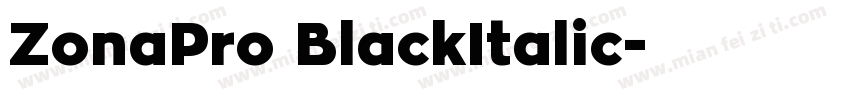 ZonaPro BlackItalic字体转换